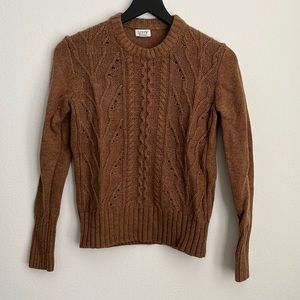 Jcrew Factory Crew Neck Cable Knit Sweater - XS